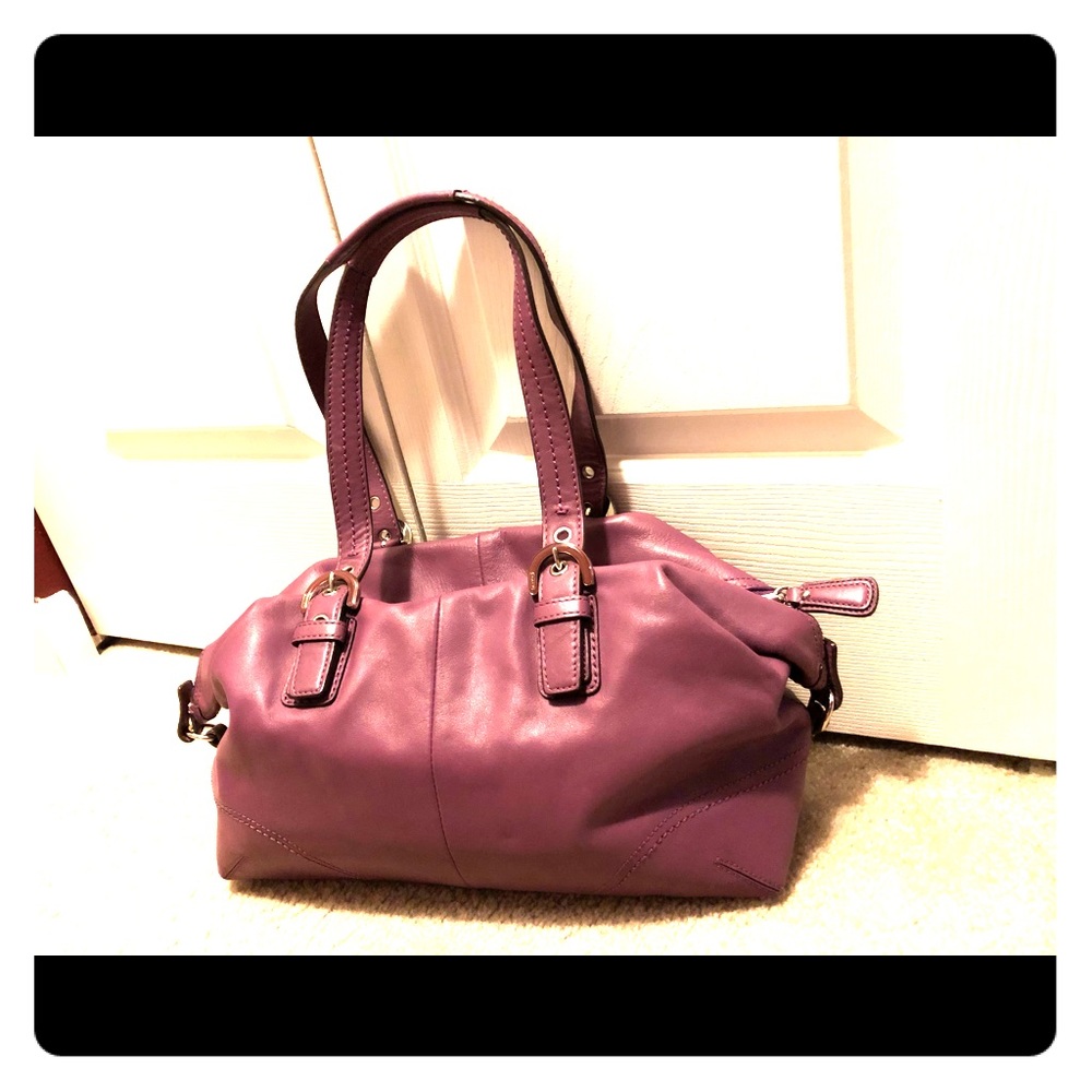 Coach purple leather handbag